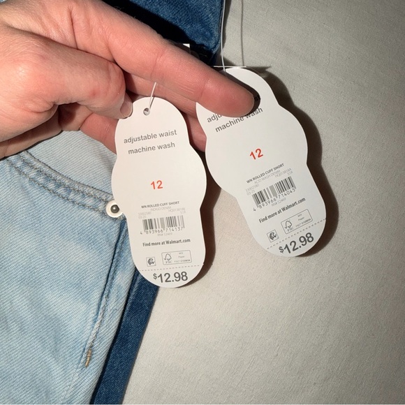 NWT Wonder Nation Girls Jean Shorts - Bundle of Light and Dark Blue - Picture 5 of 5